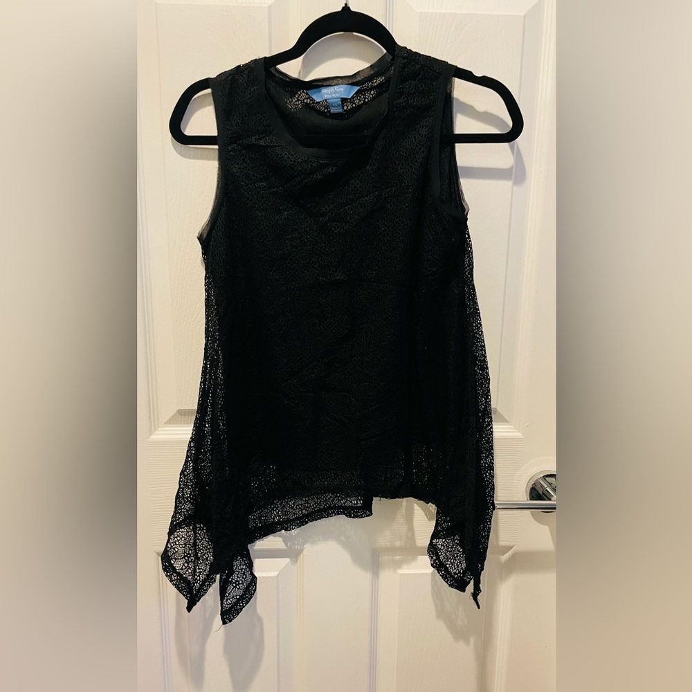 Vera Wang Black lace top